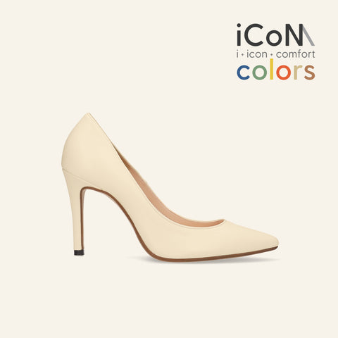 15%OFF:2025SS:iCoN COLORS:ポインテッドトゥ スムース パンプス(C9043)チャイ/mamian(マミアン)