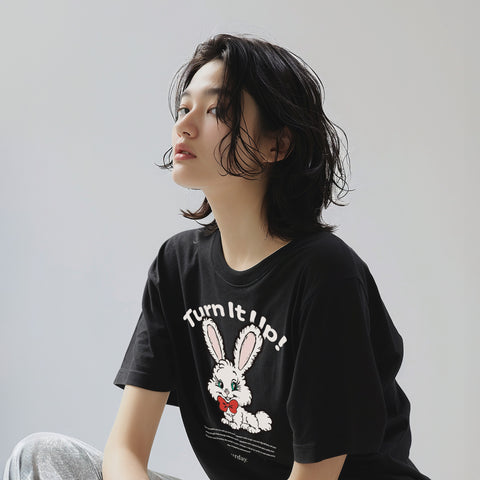 urday【Turn It Up!】Tシャツ(4413001)ブラック/urday(マミアン)