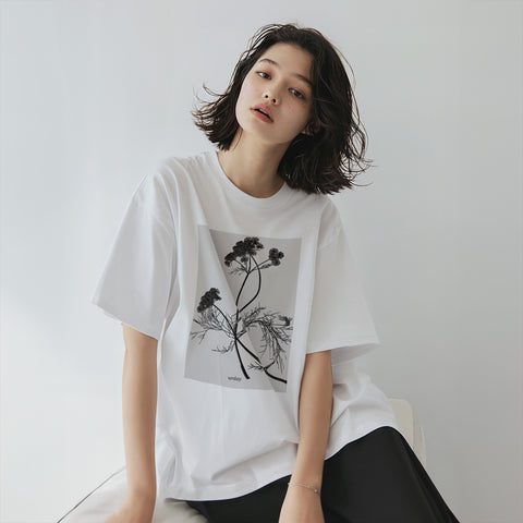 urday【Orlaya-grandiflora】フォトTシャツ(5795369)ホワイト/urday(マミアン)