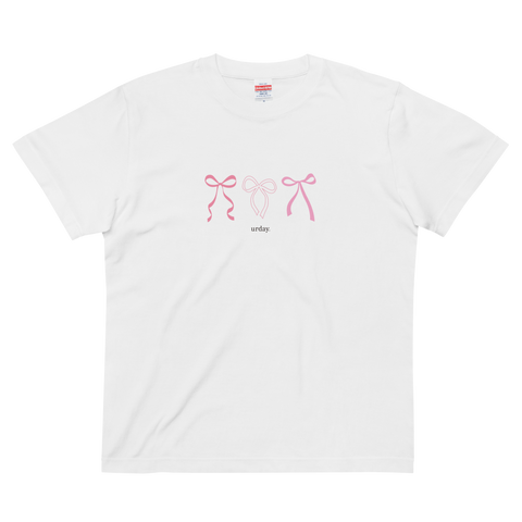 urday【Whimsical Ribbon Pink】Tシャツ(4455668)ホワイト/urday(マミアン)