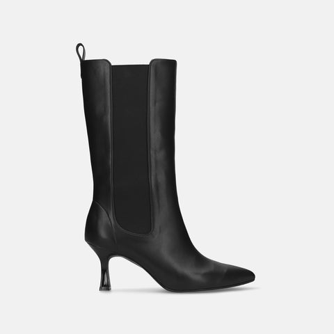 50%OFF:サイドゴア ミドルブーツ(m72009)ブラック/mamian(マミアン)