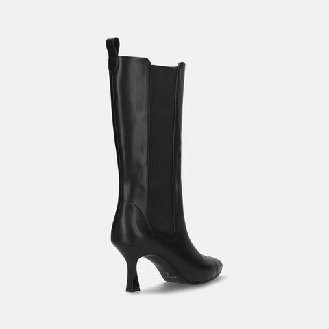 50%OFF:サイドゴア ミドルブーツ(m72009)ブラック/mamian(マミアン)