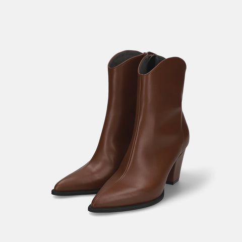 50%OFF:ウエスタンライク ショートブーツ(m72012 )ブラウン/mamian(マミアン)