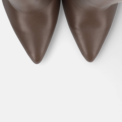 50%OFF:フレアカバー ロングブーツ(m72014)ブラウン/mamian(マミアン)