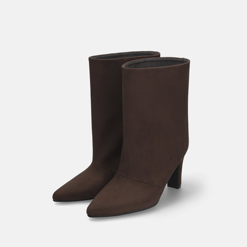 50%OFF:ワイドシャフト ショートブーツ(m81009)ブラウンS/mamian(マミアン)