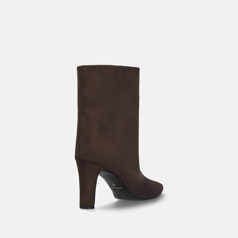 50%OFF:ワイドシャフト ショートブーツ(m81009)ブラウンS/mamian(マミアン)