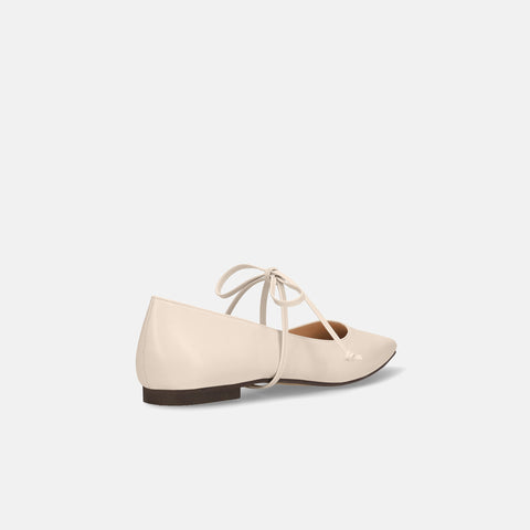 20%OFF:2Wayストラップ フラットシューズ(m18006)アイボリー/mamian(マミアン)