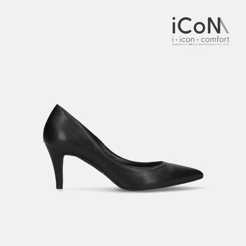 iCoN BASIC:7cmヒールポインテッドトゥUカットパンプス(7203BC)/mamian(マミアン)