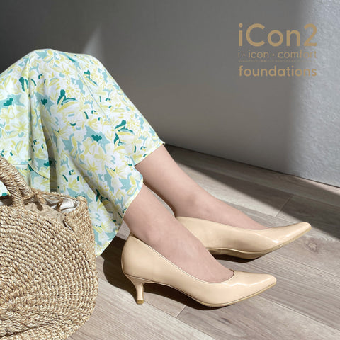ラストワン限定特価990円:iCon2 Foundations:ポインテッドトゥ パンプス(F5718)メルティバニラ/mamian(マミアン)