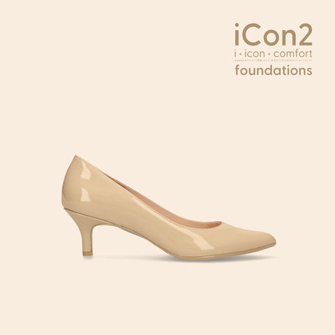 ラストワン限定特価990円:iCon2 Foundations:ポインテッドトゥ パンプス(F5718)メルティバニラ/mamian(マミアン)