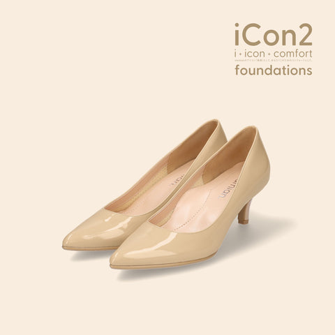 ラストワン限定特価990円:iCon2 Foundations:ポインテッドトゥ パンプス(F5718)メルティバニラ/mamian(マミアン)