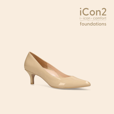 ラストワン限定特価990円:iCon2 Foundations:ポインテッドトゥ パンプス(F5718)メルティバニラ/mamian(マミアン)