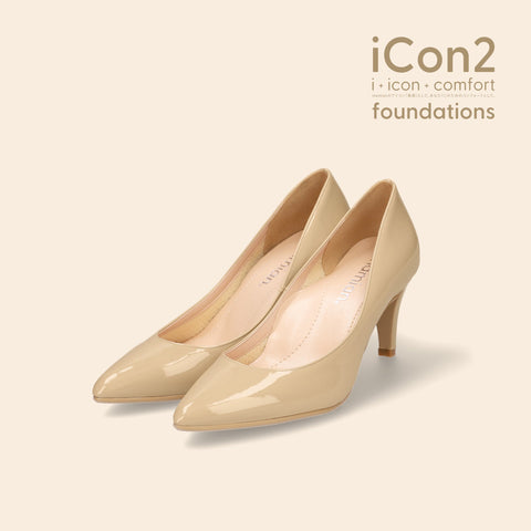 限定特価990円:iCon2 Foundations:ポインテッドトゥ パンプス(F7203)メルティバニラ/mamian(マミアン)