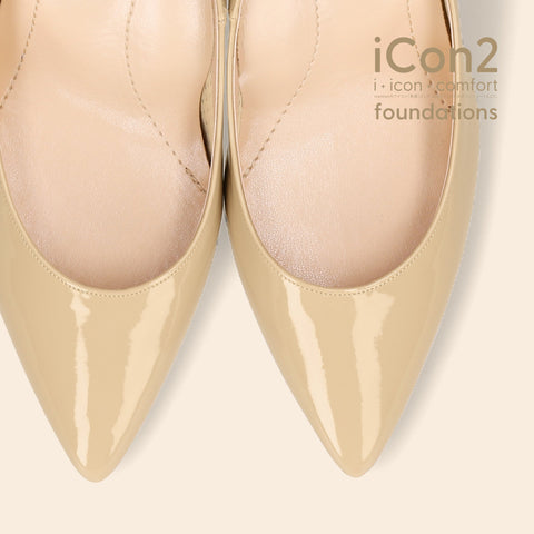 限定特価990円:iCon2 Foundations:ポインテッドトゥ パンプス(F7203)メルティバニラ/mamian(マミアン)