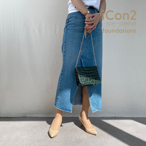 限定特価990円:iCon2 Foundations:ポインテッドトゥ パンプス(F7203)メルティバニラ/mamian(マミアン)