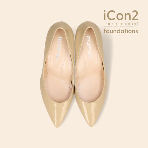限定特価990円:iCon2 Foundations:ポインテッドトゥ パンプス(F7203)メルティバニラ/mamian(マミアン)