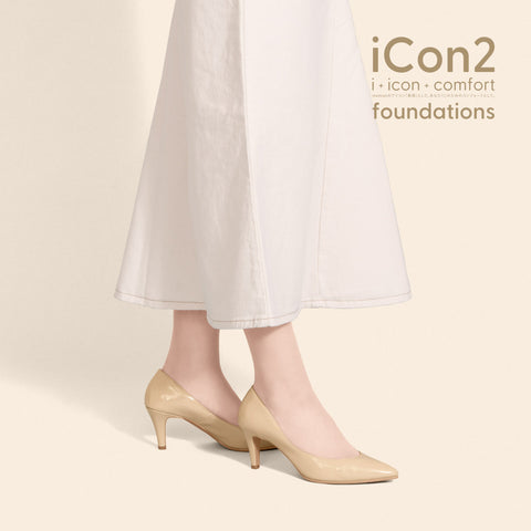 限定特価990円:iCon2 Foundations:ポインテッドトゥ パンプス(F7203)メルティバニラ/mamian(マミアン)