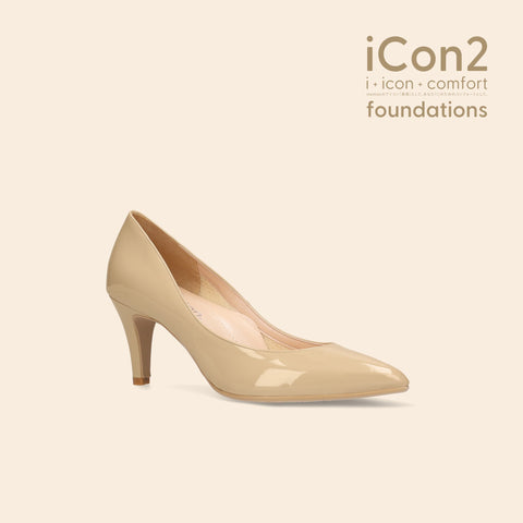 限定特価990円:iCon2 Foundations:ポインテッドトゥ パンプス(F7203)メルティバニラ/mamian(マミアン)