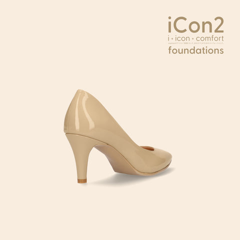 限定特価990円:iCon2 Foundations:ポインテッドトゥ パンプス(F7203)メルティバニラ/mamian(マミアン)