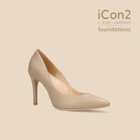 限定特価990円:iCon2 Foundations:ポインテッドトゥ パンプス(F970)モイストジンジャー/mamian(マミアン)