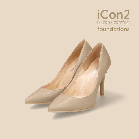 限定特価990円:iCon2 Foundations:ポインテッドトゥ パンプス(F970)モイストジンジャー/mamian(マミアン)