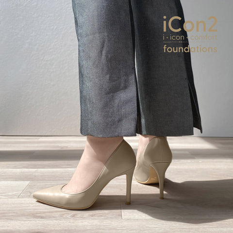 限定特価990円:iCon2 Foundations:ポインテッドトゥ パンプス(F970)モイストジンジャー/mamian(マミアン)