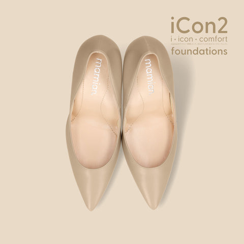 限定特価990円:iCon2 Foundations:ポインテッドトゥ パンプス(F970)モイストジンジャー/mamian(マミアン)