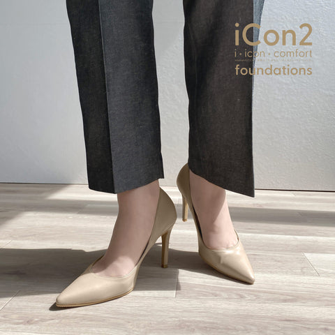 限定特価990円:iCon2 Foundations:ポインテッドトゥ パンプス(F970)モイストジンジャー/mamian(マミアン)
