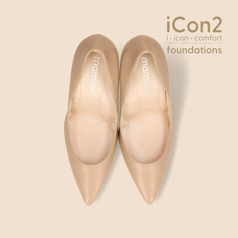 30%OFF:iCon2 Foundations 2024:ポインテッドトゥ パンプス(F970)モイストナチュラル/mamian(マミアン)