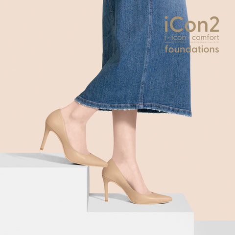 30%OFF:iCon2 Foundations 2024:ポインテッドトゥ パンプス(F970)モイストナチュラル/mamian(マミアン)