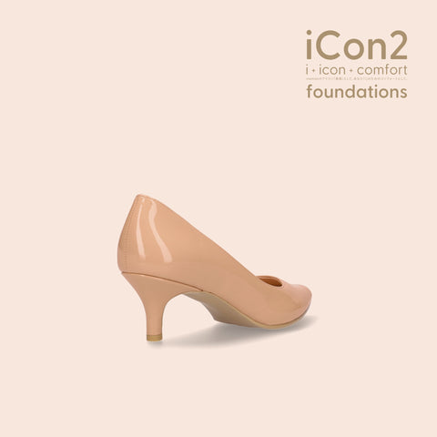 限定特価990円:iCon2 Foundations:ポインテッドトゥ パンプス(F5718)メルティコーラル/mamian(マミアン)
