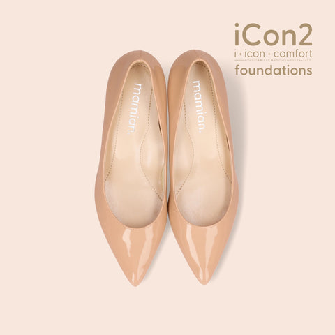 限定特価990円:iCon2 Foundations:ポインテッドトゥ パンプス(F5718)メルティコーラル/mamian(マミアン)