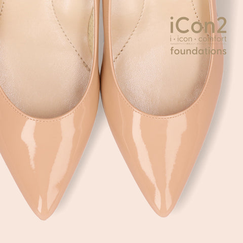 限定特価990円:iCon2 Foundations:ポインテッドトゥ パンプス(F5718)メルティコーラル/mamian(マミアン)