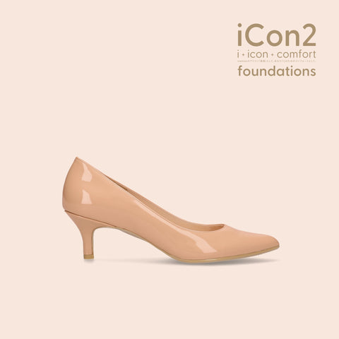限定特価990円:iCon2 Foundations:ポインテッドトゥ パンプス(F5718)メルティコーラル/mamian(マミアン)