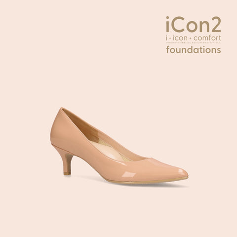 限定特価990円:iCon2 Foundations:ポインテッドトゥ パンプス(F5718)メルティコーラル/mamian(マミアン)