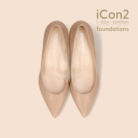 30%OFF:iCon2 Foundations:ポインテッドトゥ パンプス(F5718)モイストメープル/mamian(マミアン)