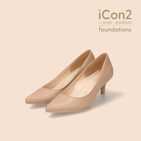 30%OFF:iCon2 Foundations:ポインテッドトゥ パンプス(F5718)モイストメープル/mamian(マミアン)