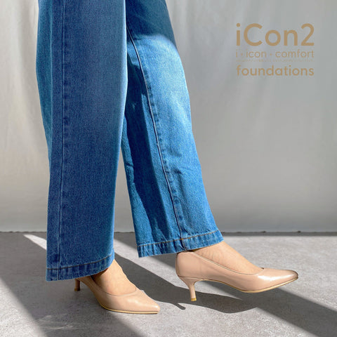 30%OFF:iCon2 Foundations:ポインテッドトゥ パンプス(F5718)モイストメープル/mamian(マミアン)