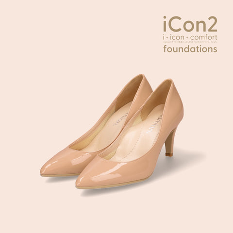 限定特価990円:iCon2 Foundations:ポインテッドトゥ パンプス(F7203)メルティコーラル/mamian(マミアン)