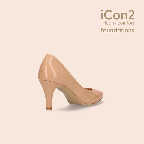 限定特価990円:iCon2 Foundations:ポインテッドトゥ パンプス(F7203)メルティコーラル/mamian(マミアン)