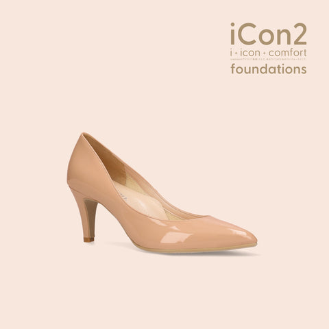 限定特価990円:iCon2 Foundations:ポインテッドトゥ パンプス(F7203)メルティコーラル/mamian(マミアン)