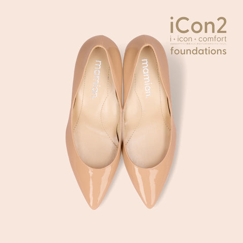 限定特価990円:iCon2 Foundations:ポインテッドトゥ パンプス(F7203)メルティコーラル/mamian(マミアン)