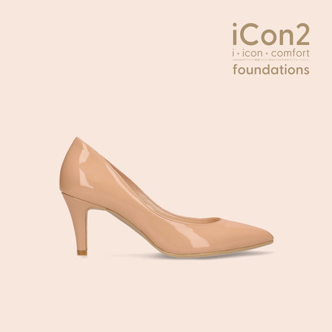 限定特価990円:iCon2 Foundations:ポインテッドトゥ パンプス(F7203)メルティコーラル/mamian(マミアン)