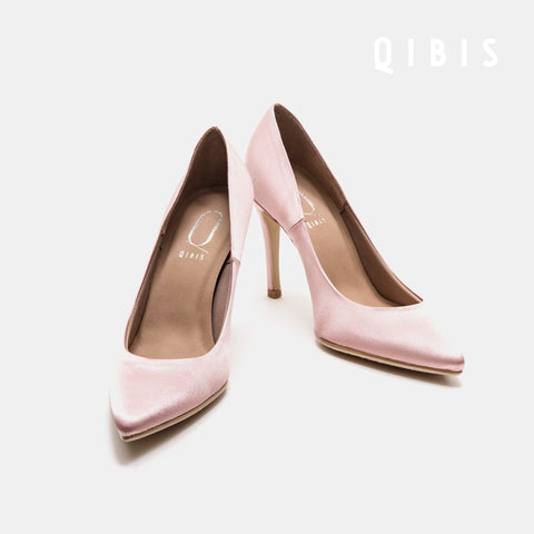 40%OFF:QIBIS ONE:9cmヒール ポインテッドトゥ パンプス(QM9004)Pベージュ/QIBIS(マミアン)