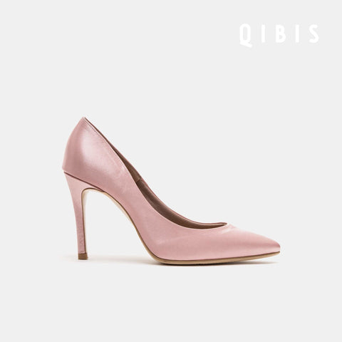 40%OFF:QIBIS ONE:9cmヒール ポインテッドトゥ パンプス(QM9004)Pベージュ/QIBIS(マミアン)
