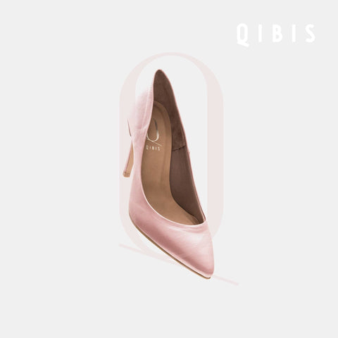 40%OFF:QIBIS ONE:9cmヒール ポインテッドトゥ パンプス(QM9004)Pベージュ/QIBIS(マミアン)