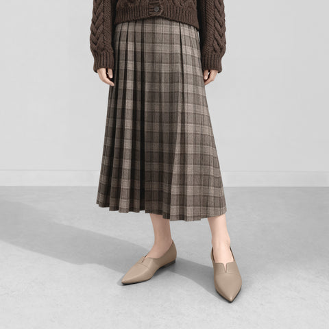 10% OFF: 2024SSBI: Pointed toe flat dress shoes (154) beige