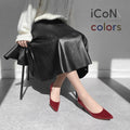 ラストワン20%OFF：2024AW：iCoN COLORS：ポインテッドトゥ エナメル パンプス（C57171）ワインE/mamian（マミアン）