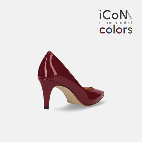 20%OFF：iCoN COLORS：ポインテッドトゥ エナメル パンプス（C76531）ワインE/mamian（マミアン）