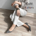 iCoN COLORS：ポインテッドトゥ スエード パンプス（C57172）チャコールS/mamian（マミアン）